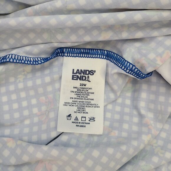 Lands' End women's chlorine-resistant blouson tankini swimsuit top featuring... - Picture 6 of 6